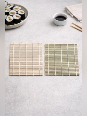 bamboo sushi rolling mats set of two